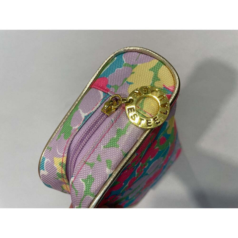 ~ Lilly Pulitzer Makeup Bag Snapdragon Floral Estée Lauder Flower Cosmetics Case - Picture 10 of 14